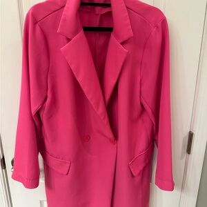 SHEIN Curve Vibrant Pink Blazer 1XL